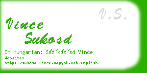 vince sukosd business card